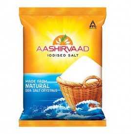 Aashirvaad Iodised Salt (Made From Natural Sea Salt Crystals)  Pack  1 kilogram